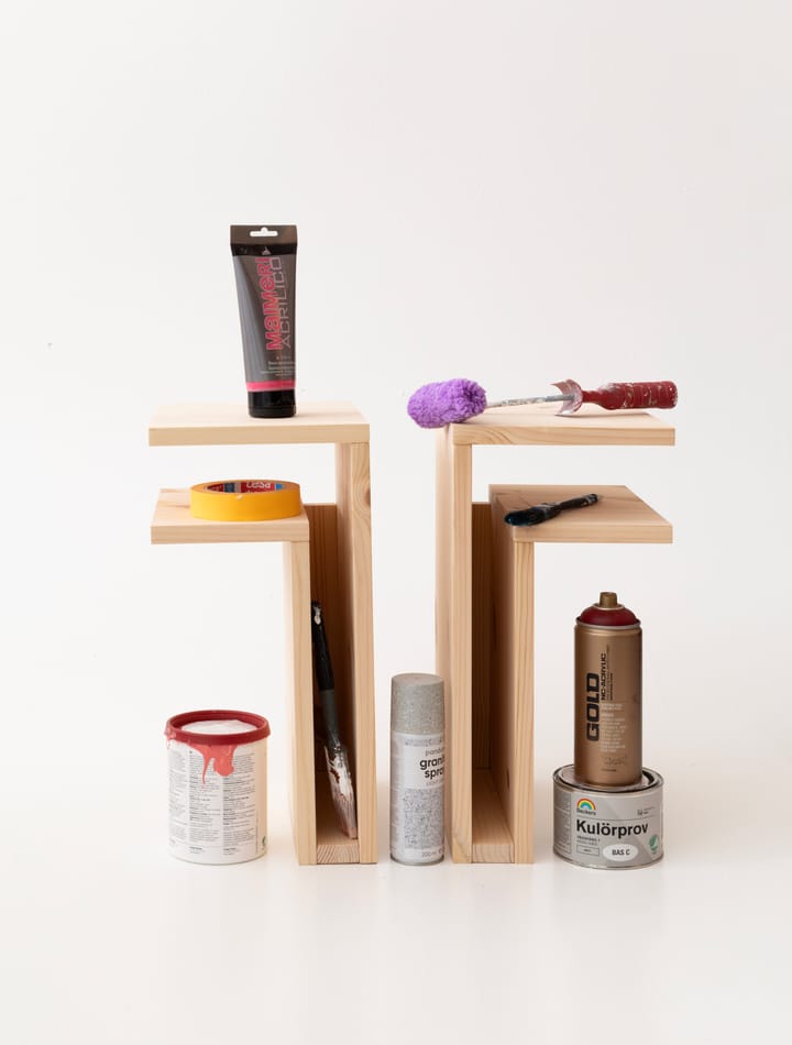 Mensola da parete fai-da-te F-shelf Play , Pino, destro Maze
