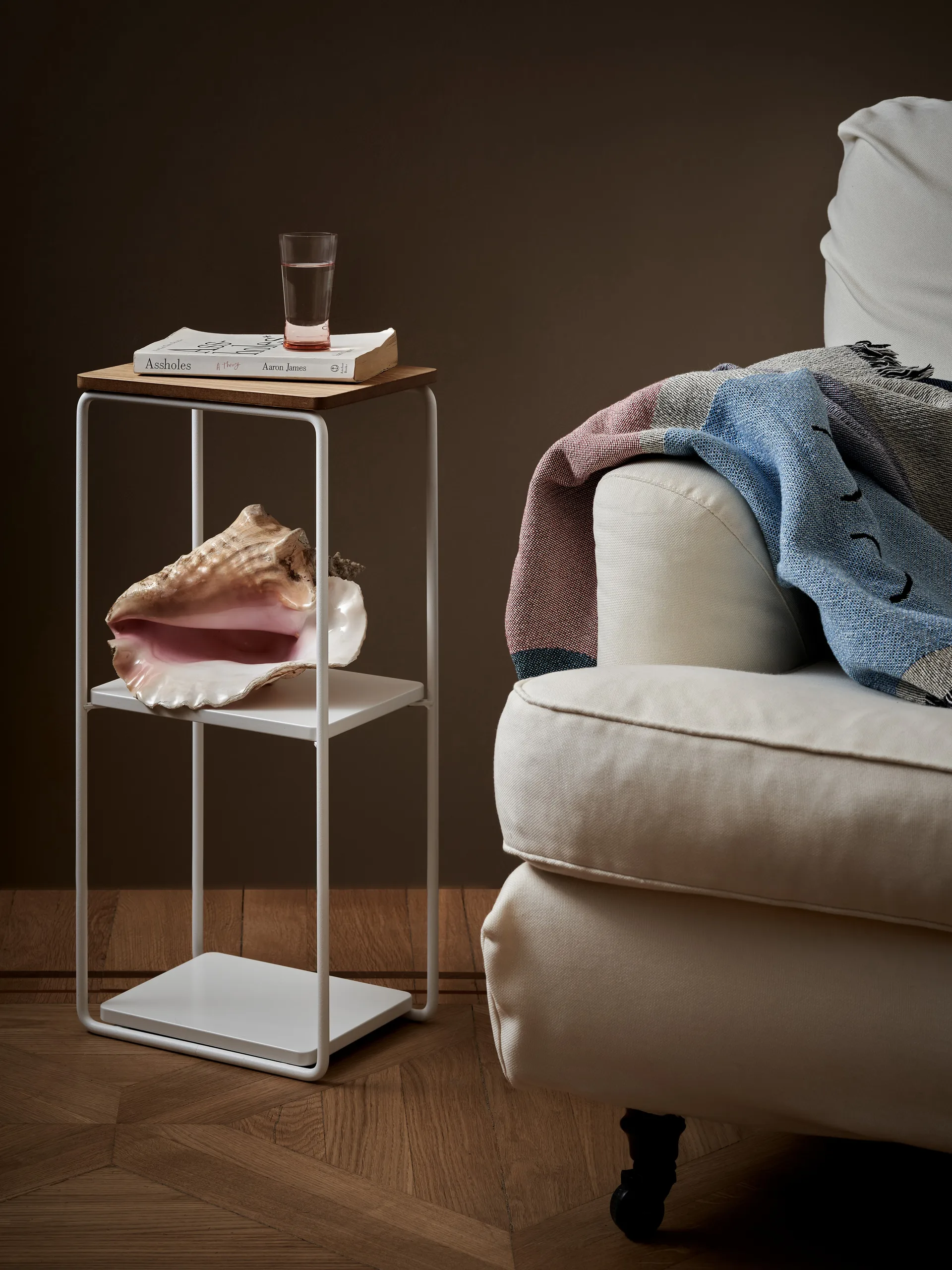 Mensola Mixrack Floor Shelf S 26x19x57,2 cm, Rovere, bianco Maze