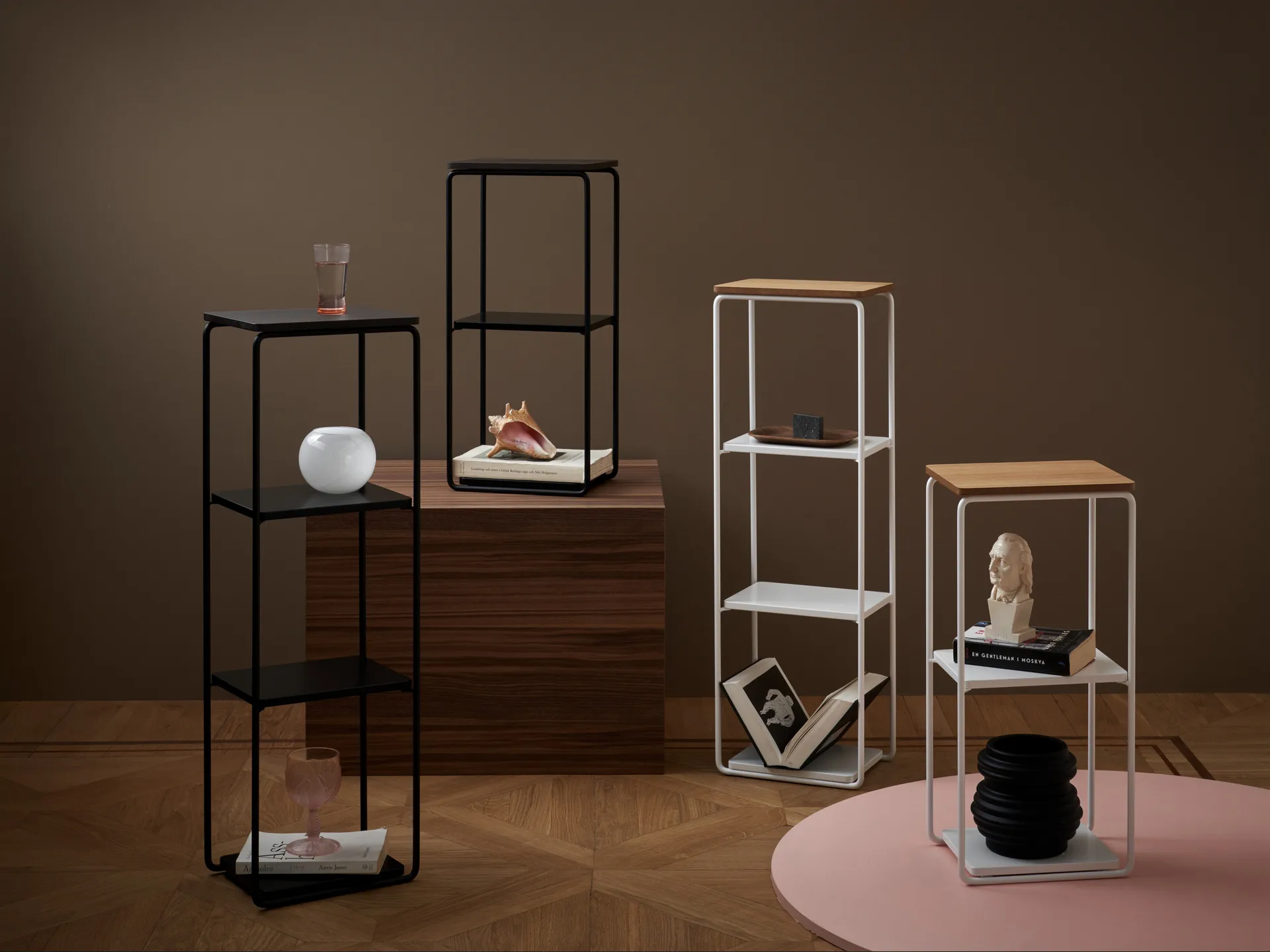 Mensola Mixrack Floor Shelf S 26x19x57,2 cm, Rovere, bianco Maze