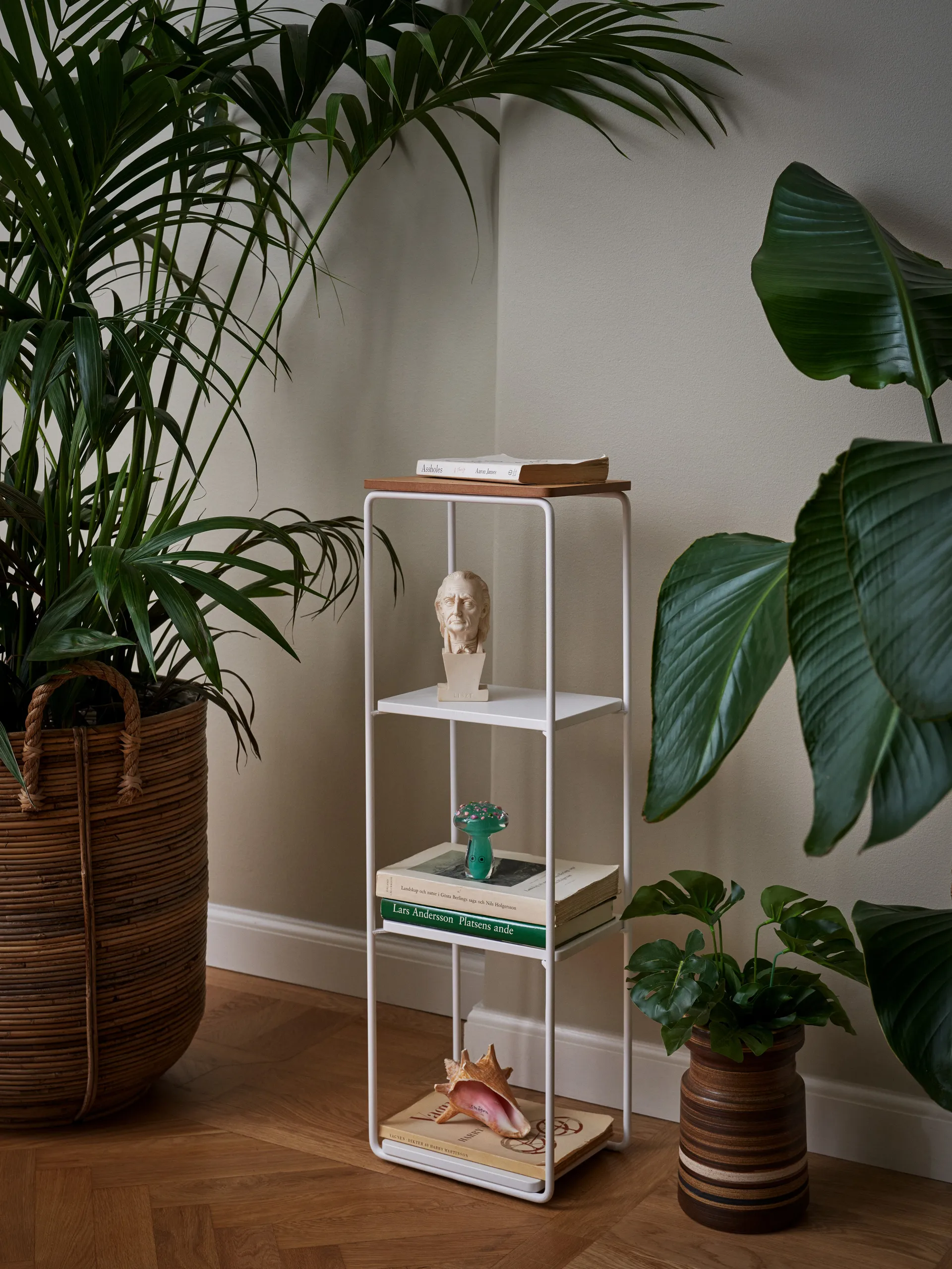 Mensola Mixrack Floor Shelf S 26x19x82,2 cm, Rovere, bianco Maze