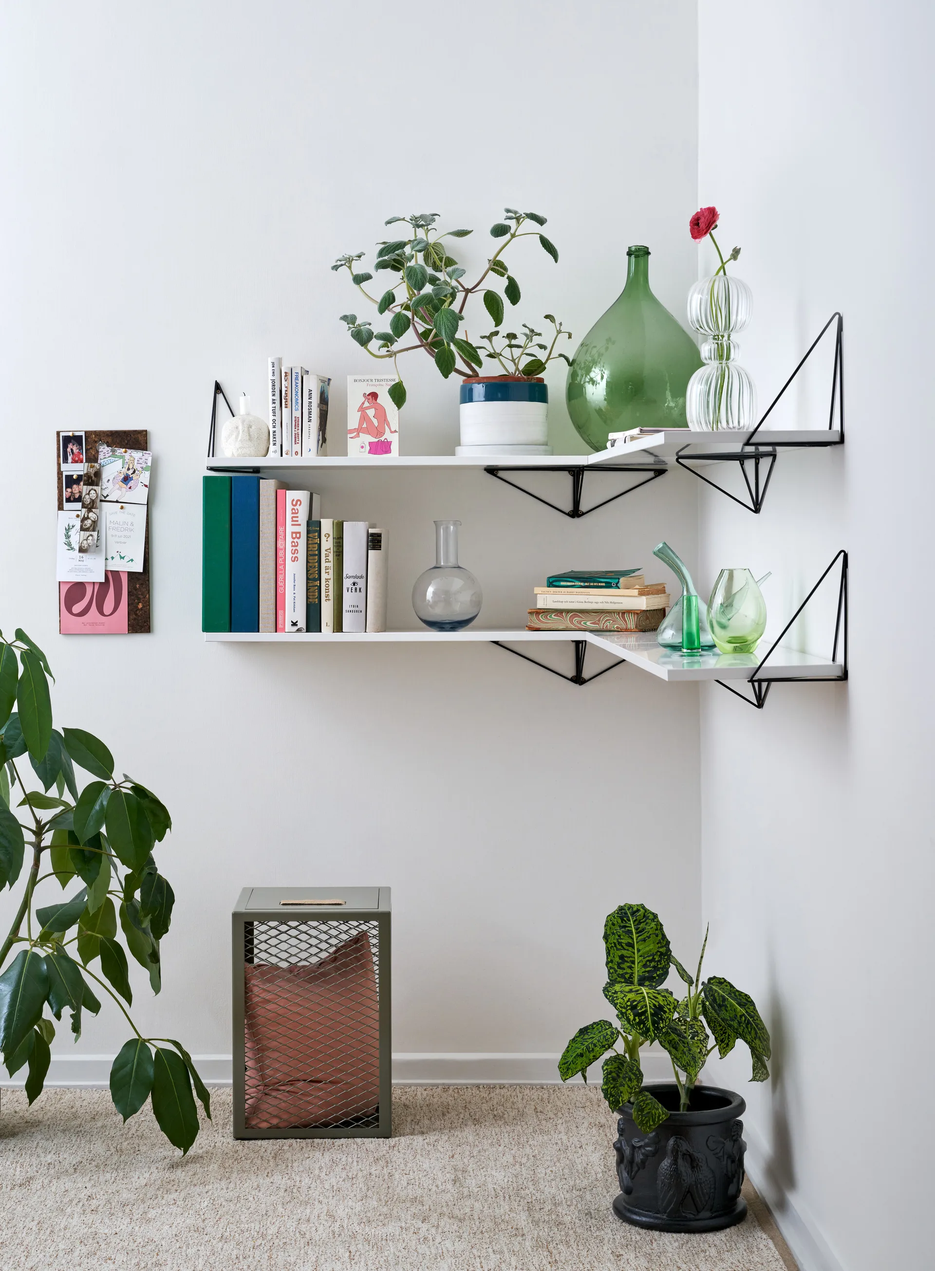 Mensola Pythagoras grande, bianco Maze