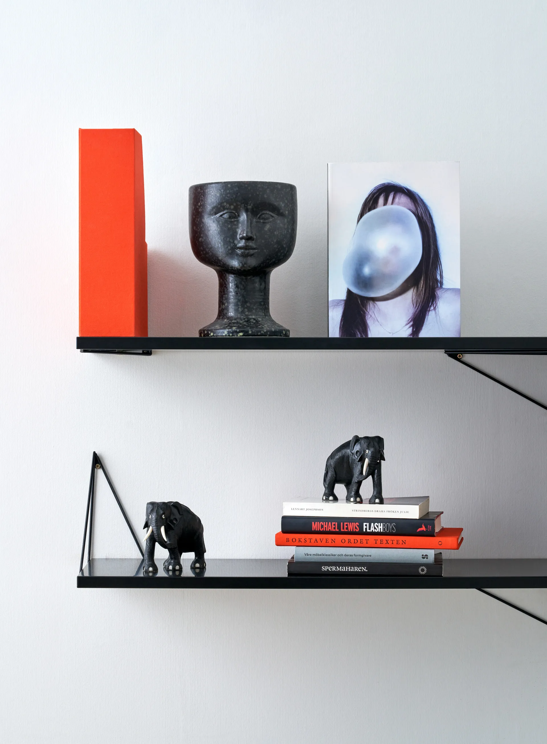 Mensola Pythagoras grande, nero Maze