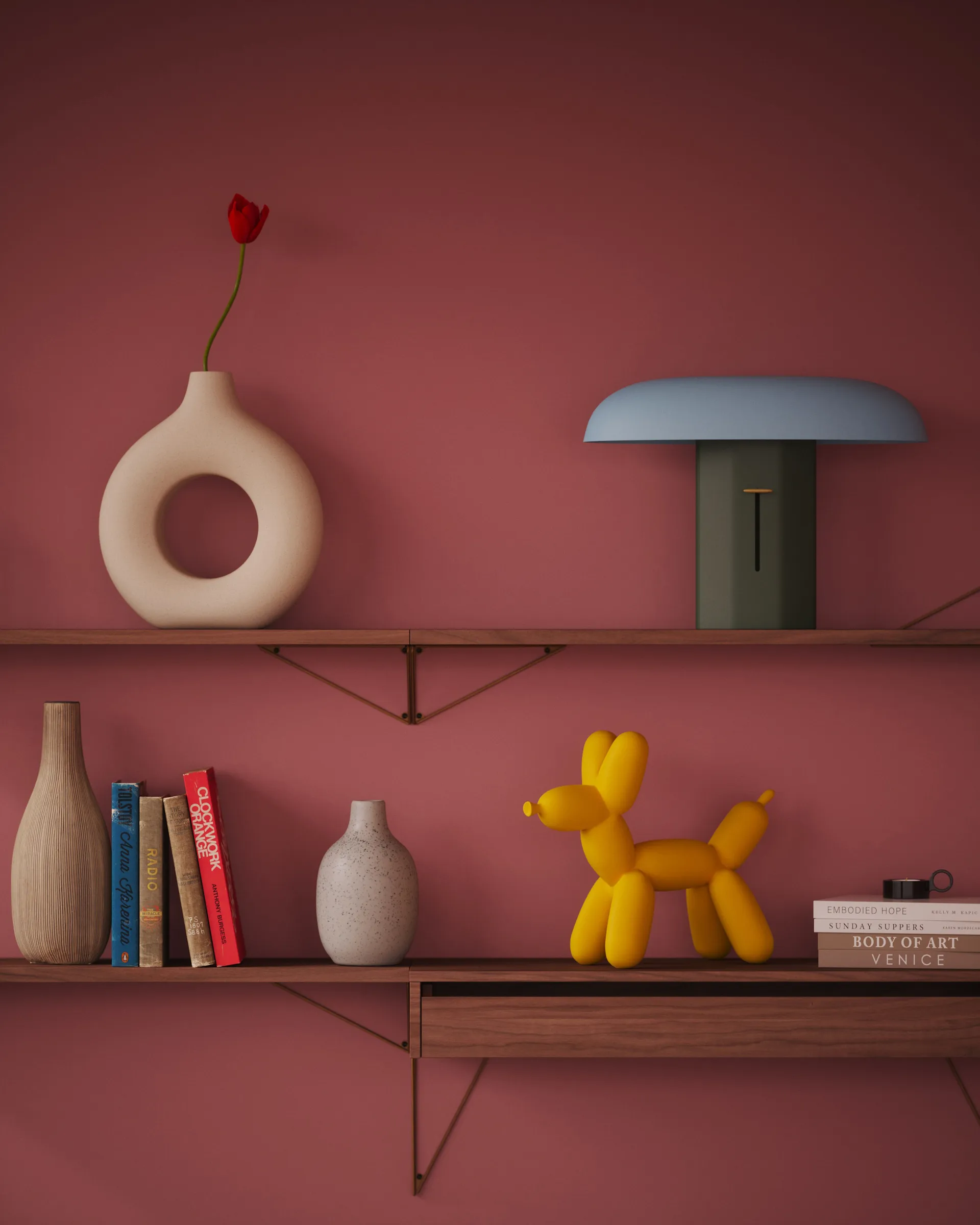 Mensola Pythagoras grande, noce Maze