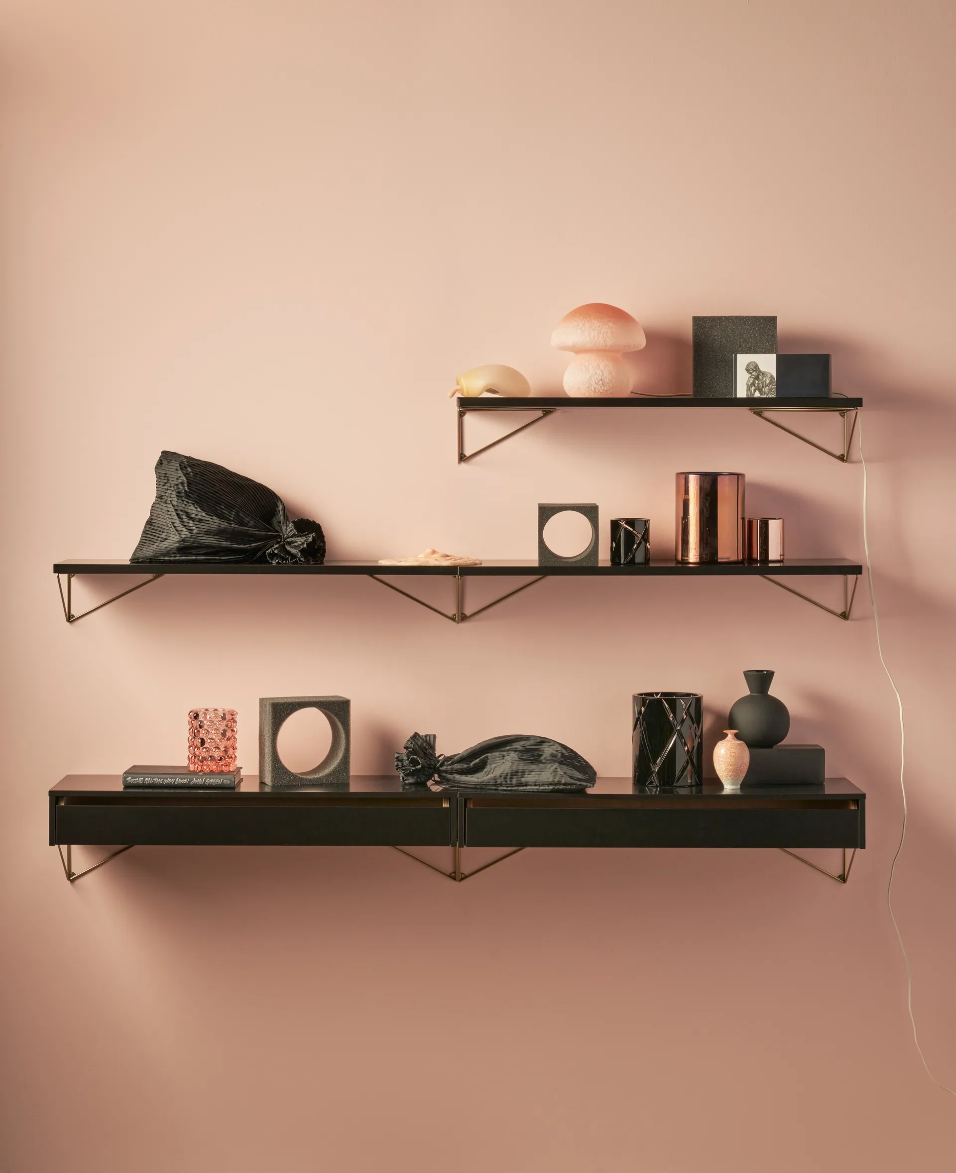 Mensola Pythagoras , nero Maze