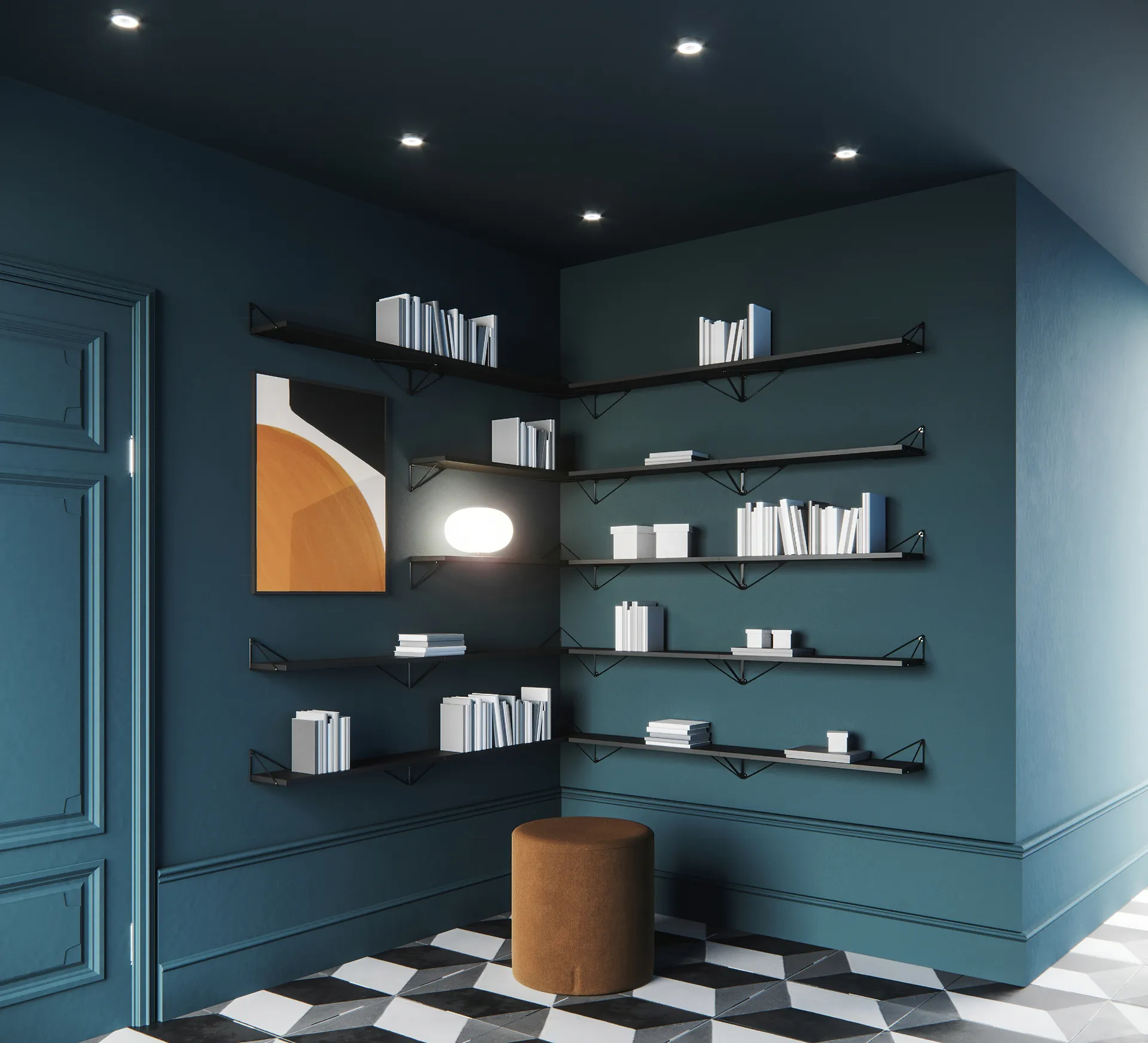 Mensola Pythagoras , nero Maze