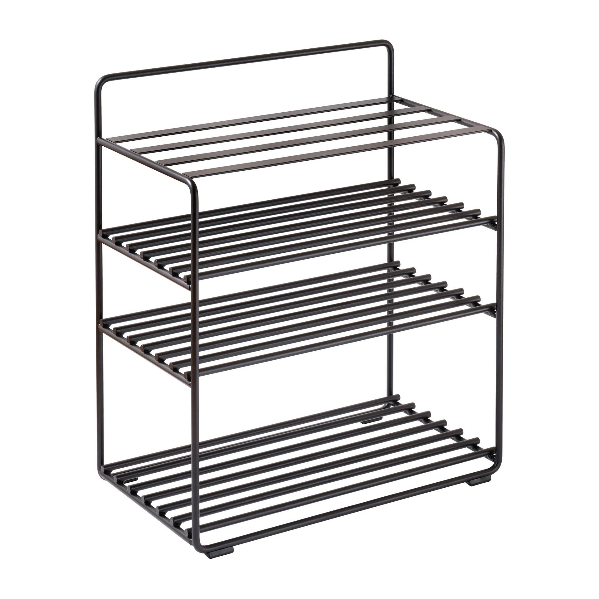 Mensola-sgabello Lower East Seat 50x28x58 cm, Nero, pelle nera Maze