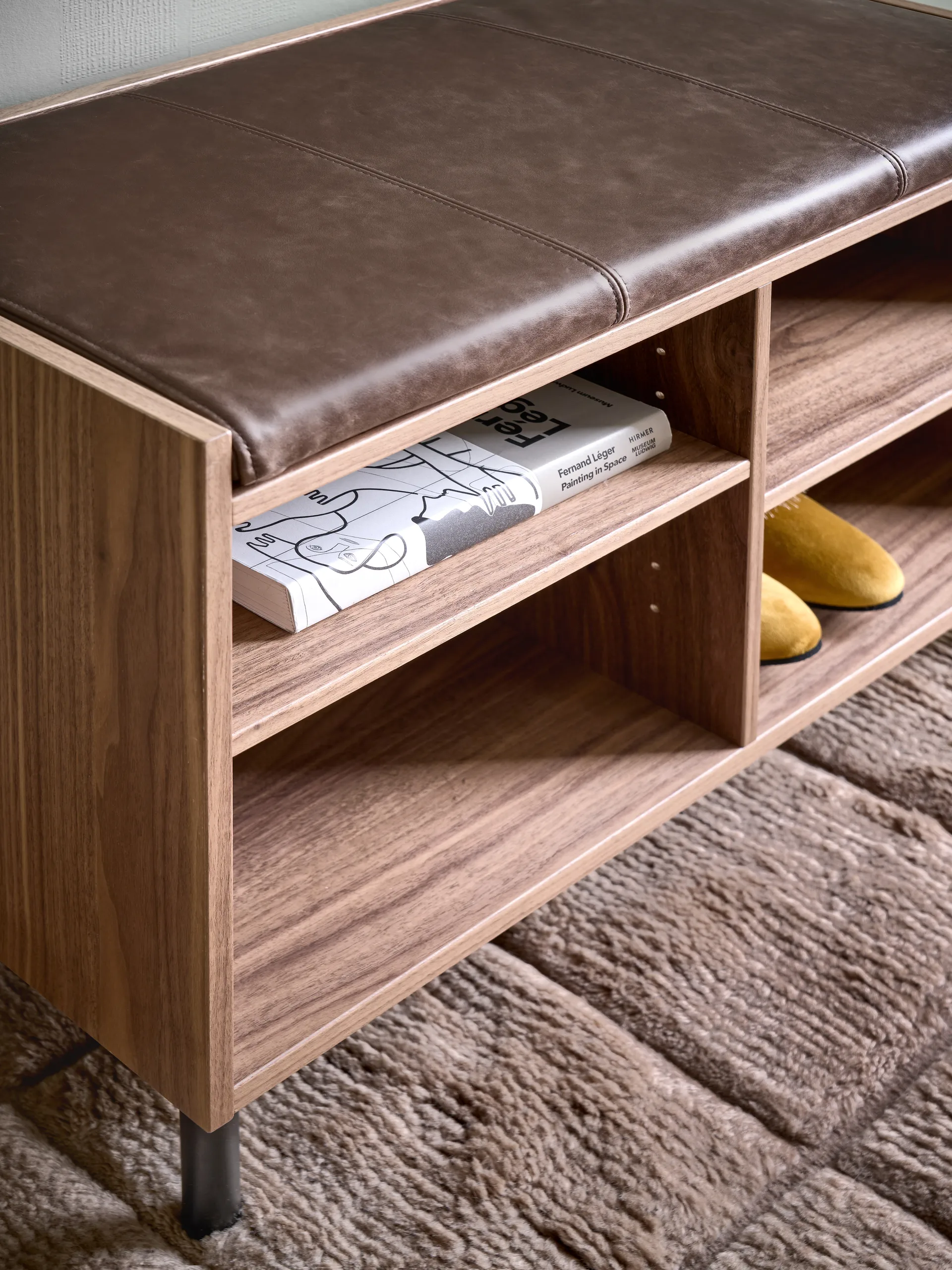 Panca contenitore Gentle, Noce, 78x53x35 cm Maze