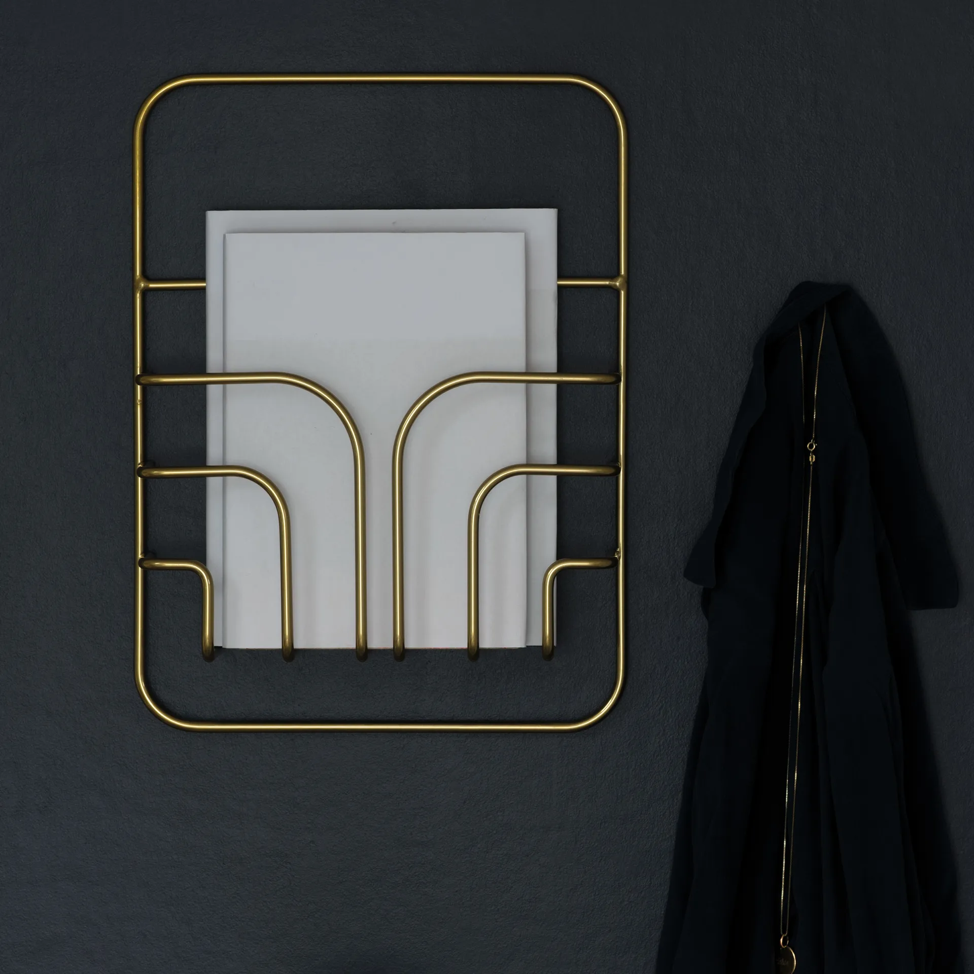 Portariviste Now S, ottone Maze