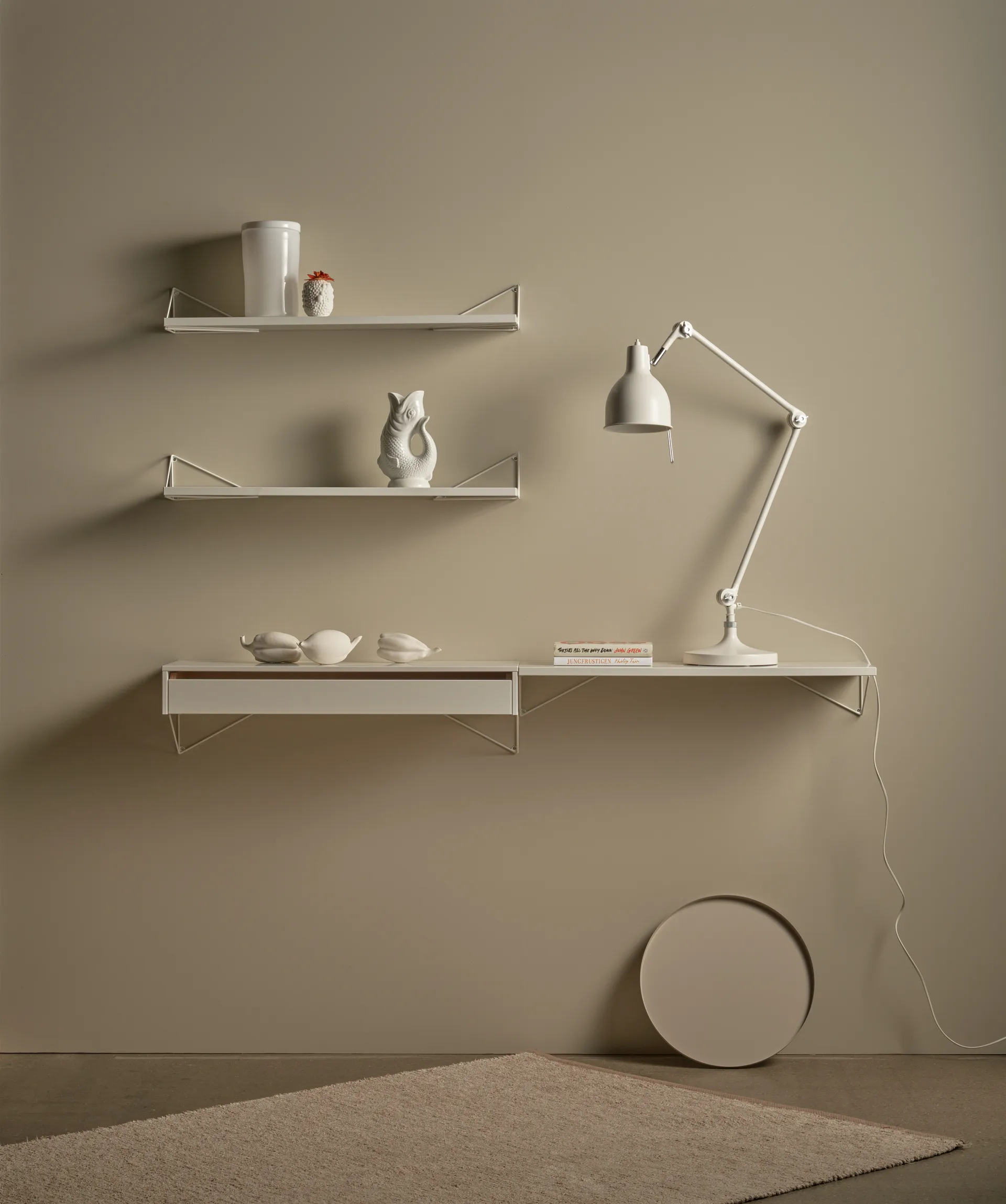 Pythagoras mensola, bianco, 20x80 cm Maze