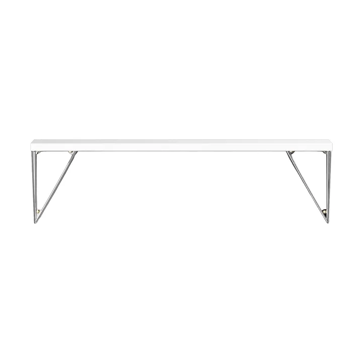 Pythagoras mensola, bianco-cromo, 20x80 cm - Maze