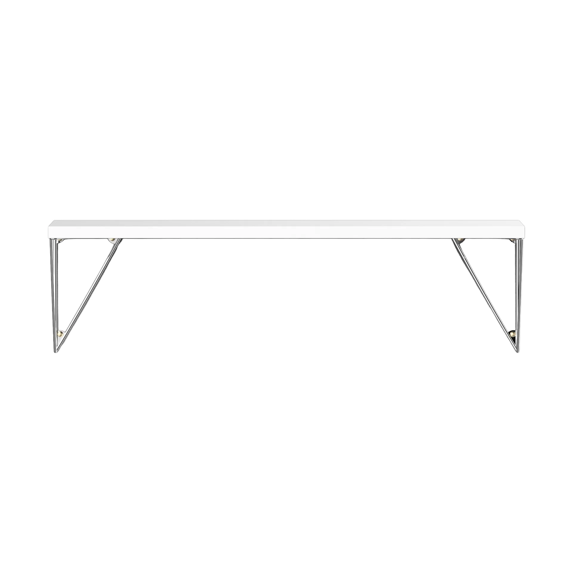 Pythagoras mensola, bianco-cromo, 20x80 cm Maze