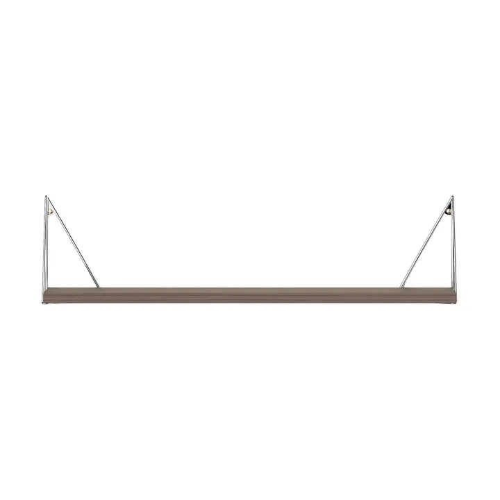 Pythagoras mensola, noce-cromo, 20x80 cm - Maze