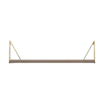 Pythagoras mensola, Noce-ottone, 20x80 cm - Maze