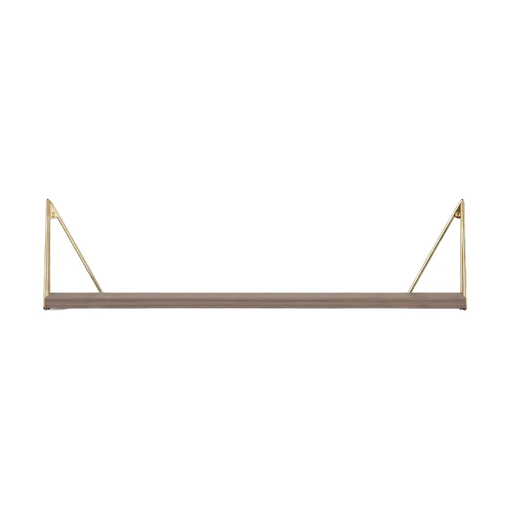 Pythagoras mensola, Noce-ottone, 20x80 cm - Maze