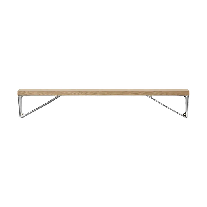 Pythagoras mensola, rovere-cromato, 20x80 cm - Maze