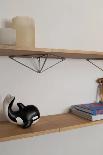 Pythagoras mensola, rovere-cromato, 20x80 cm - Maze