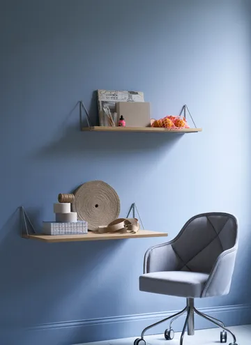 Pythagoras mensola, rovere-cromato, 20x80 cm - Maze