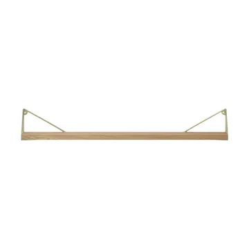 Pythagoras mensola, rovere-ottone, 20x80 cm - Maze