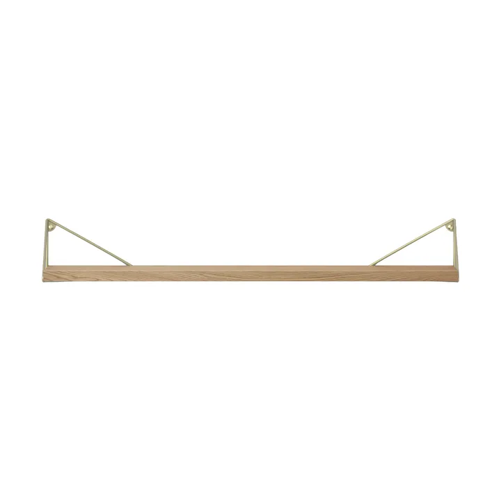 Pythagoras mensola, rovere-ottone, 20x80 cm - Maze