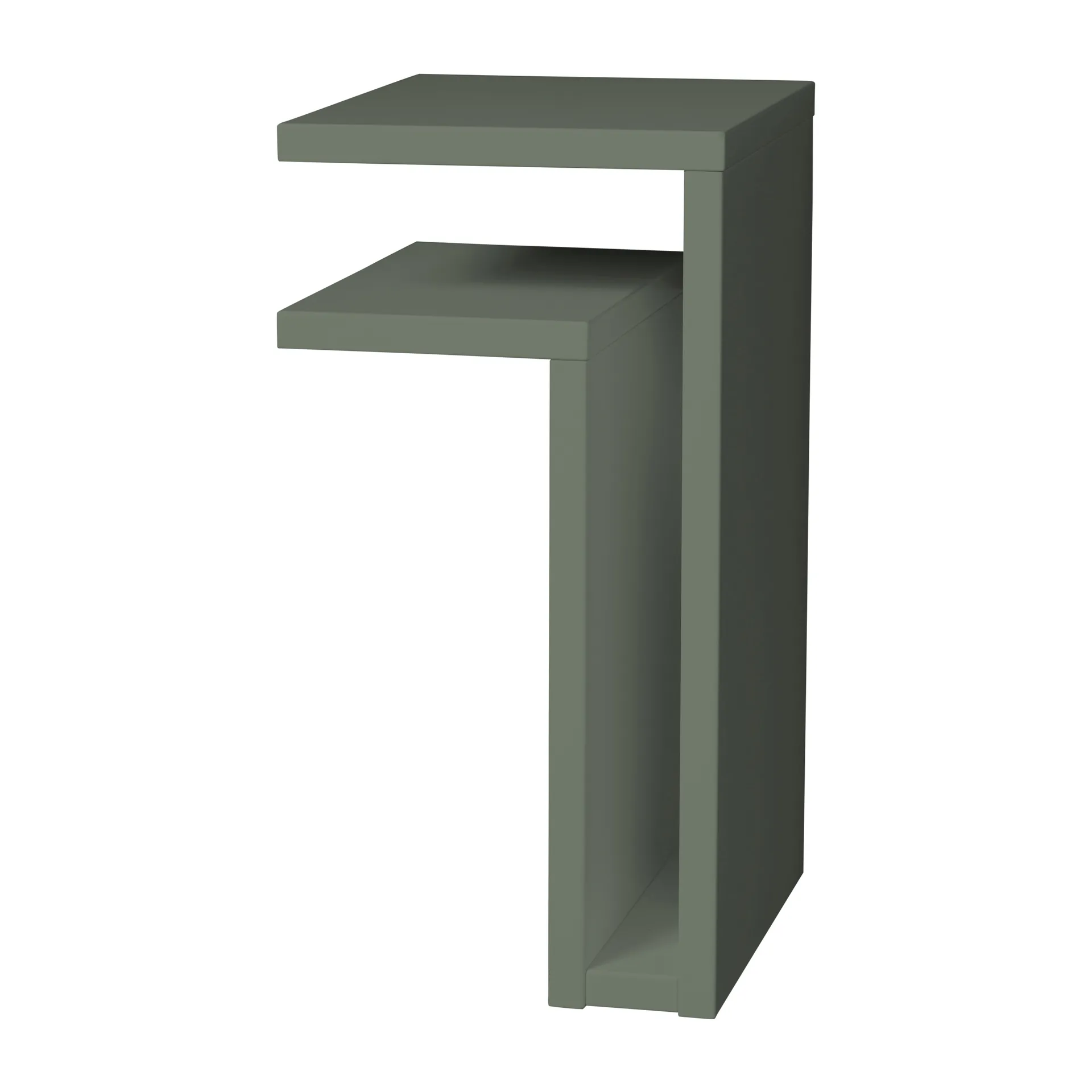 Scaffala da parete F-shelf grigio verde, Mensola a sinistra Maze