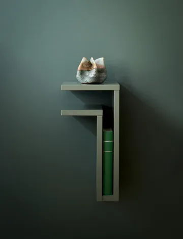 Scaffala da parete F-shelf grigio verde - Mensola a sinistra - Maze