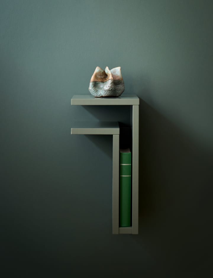 Scaffala da parete F-shelf grigio verde - Mensola a sinistra - Maze