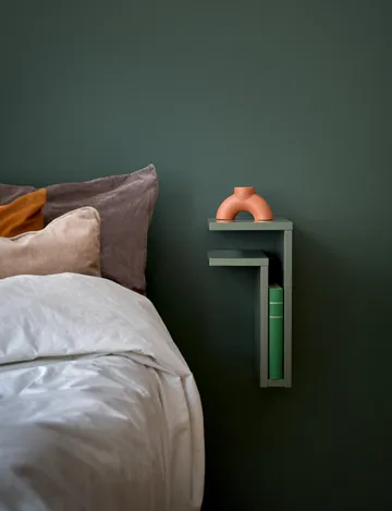 Scaffala da parete F-shelf grigio verde - Mensola a sinistra - Maze