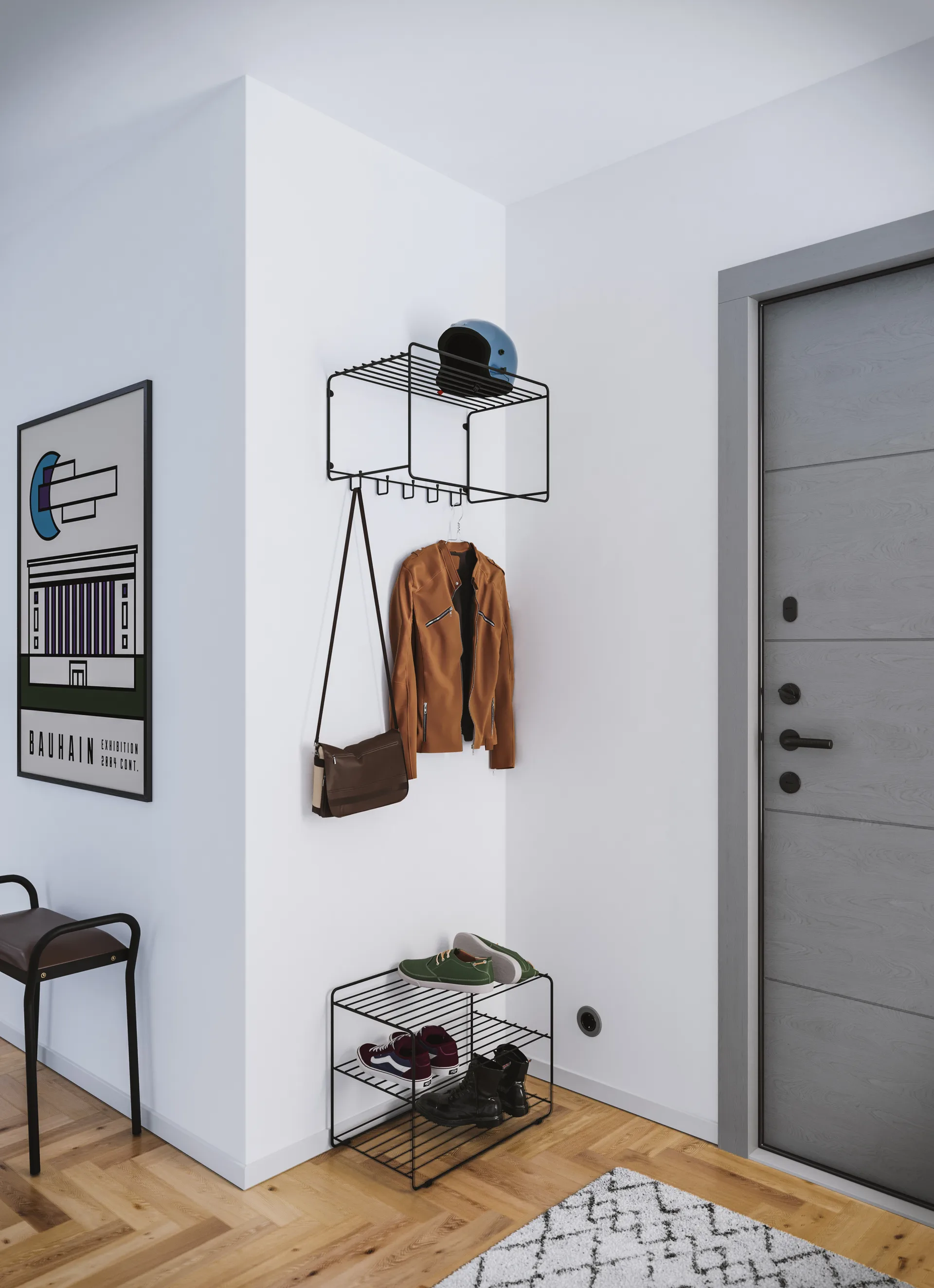 Scaffale per cappelli Uptown, Nero Maze