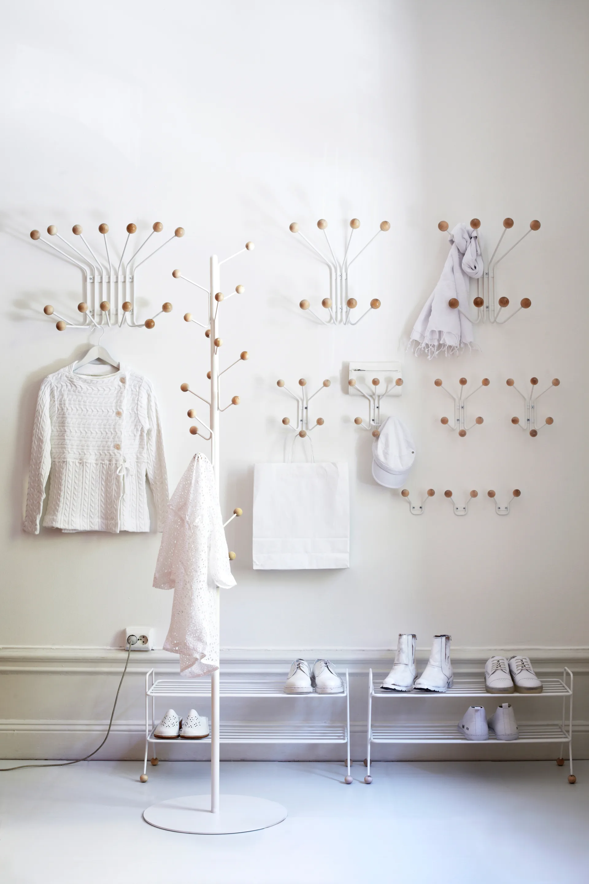 Scarpiera Bill, bianco Maze