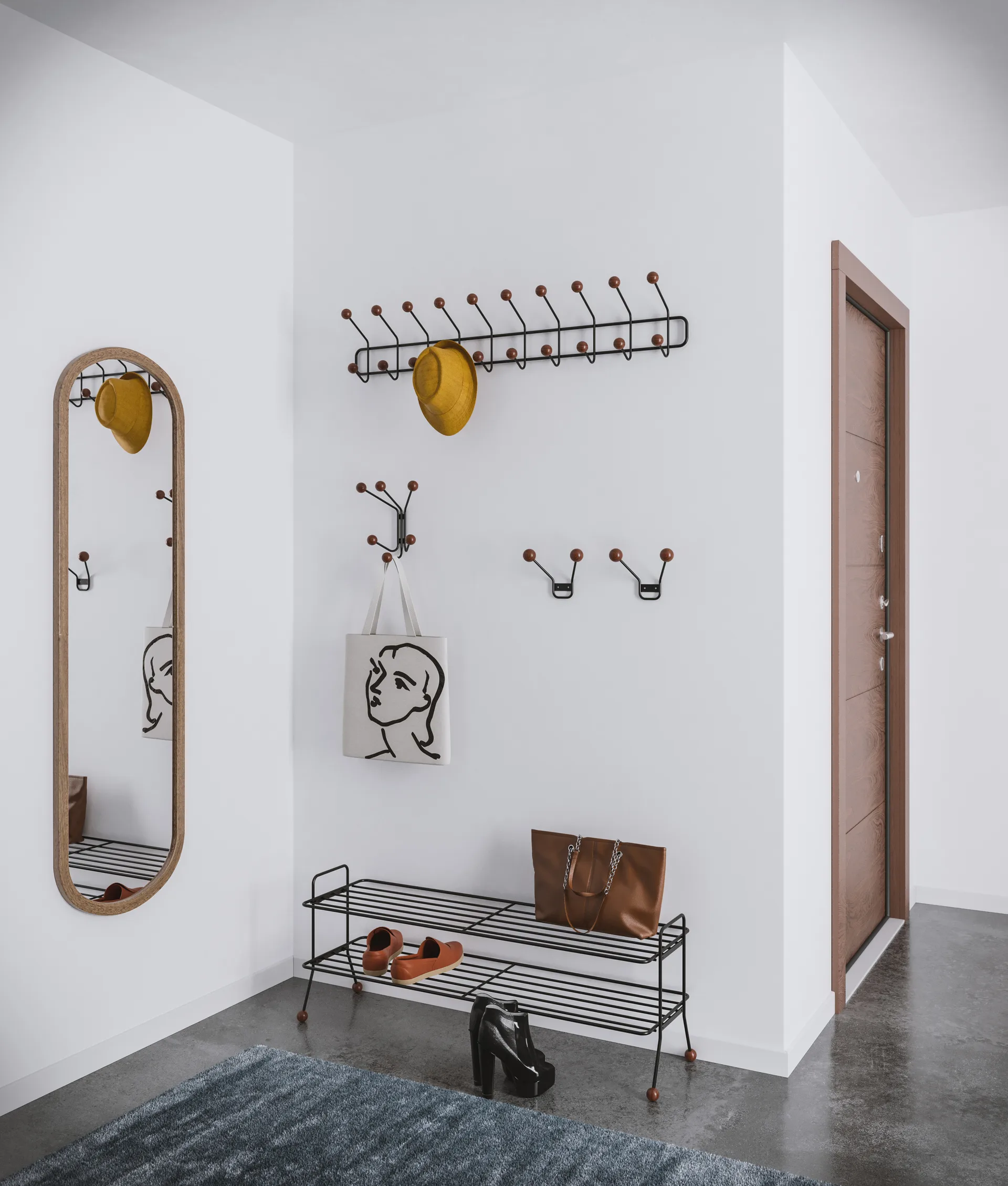 Scarpiera Bill L, nero-marrone scuro Maze