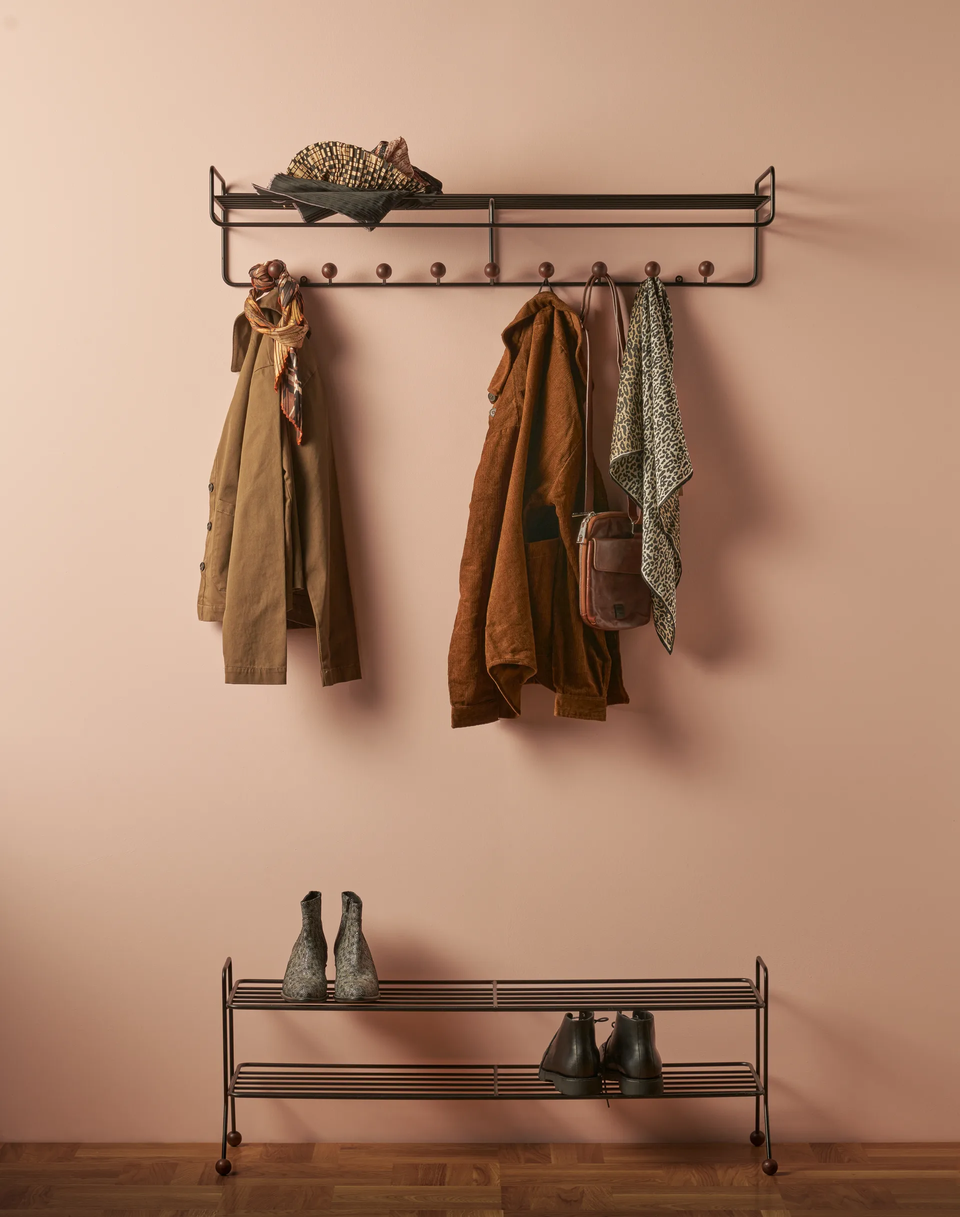 Scarpiera Bill L, nero-marrone scuro Maze