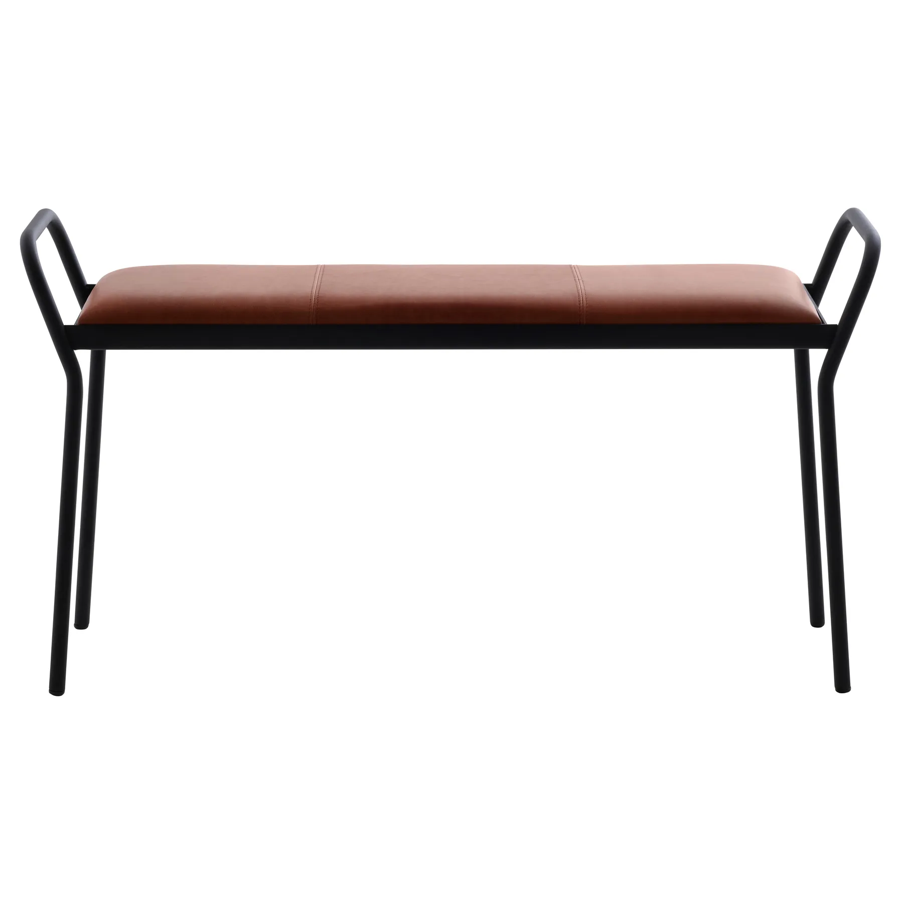 Sgabello Anytwo, nero-vintage cognac Maze