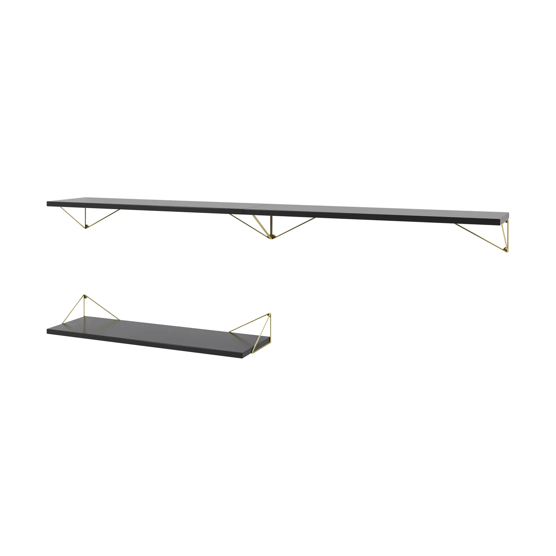Sistema di scaffalature Pythagoras Bundle A nero-ottone,  Maze