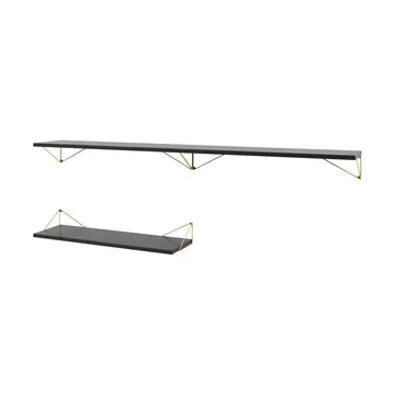 Sistema di scaffalature Pythagoras Bundle A nero-ottone - Maze