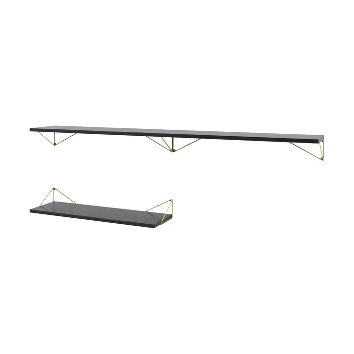 Sistema di scaffalature Pythagoras Bundle A nero-ottone - Maze