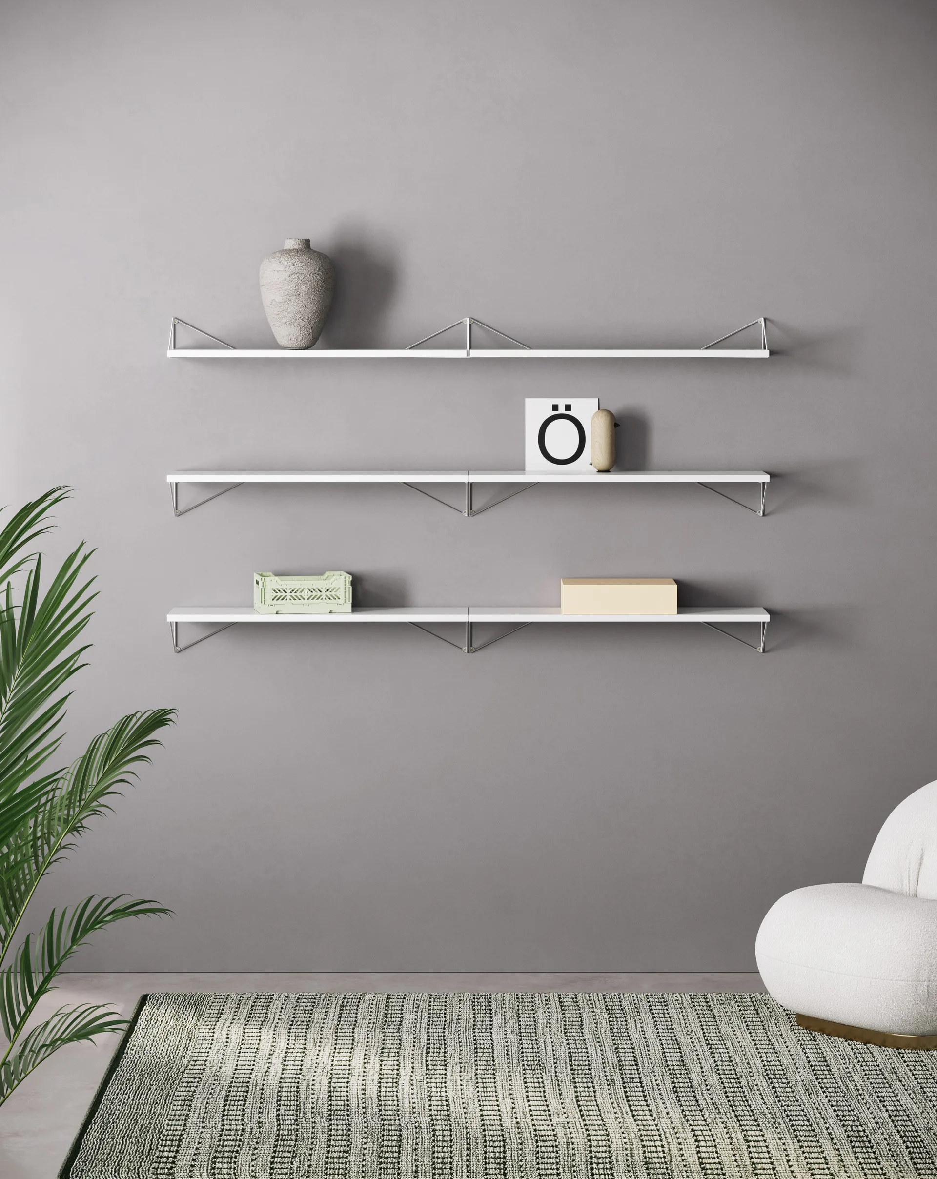 Sistema di scaffalature Pythagoras Bundle B bianco-bianco,  Maze