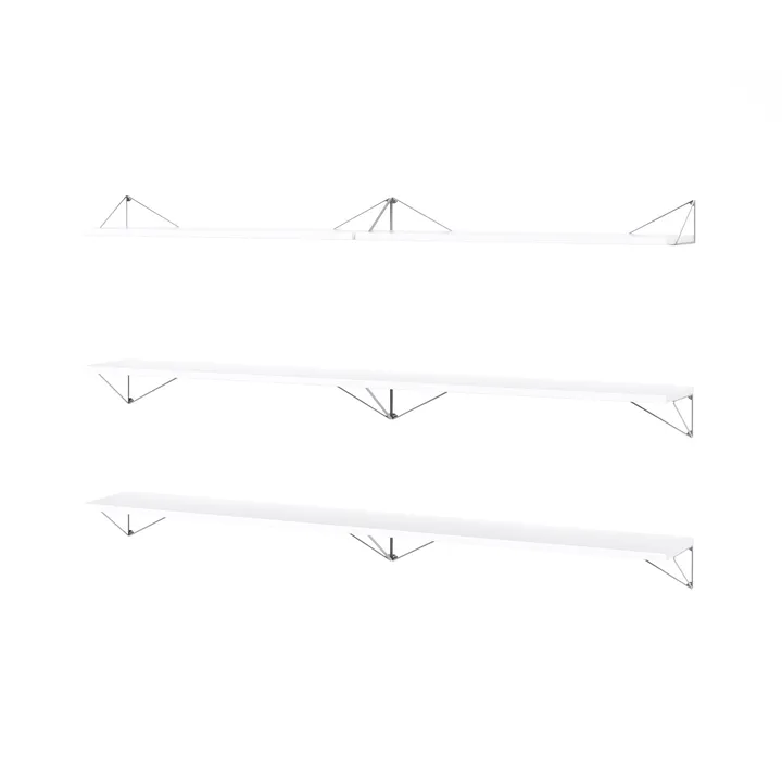Sistema di scaffalature Pythagoras Bundle B bianco-cromo - Maze