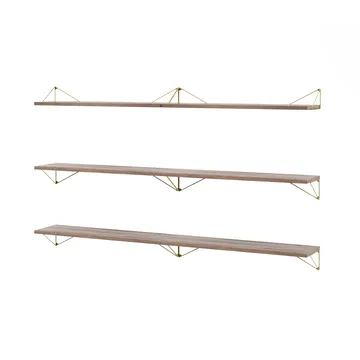 Sistema di scaffalature Pythagoras Bundle B noce-ottone - Maze