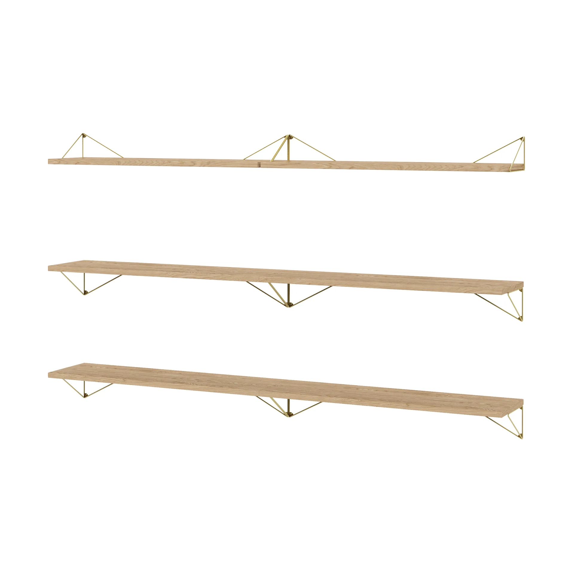 Sistema di scaffalature Pythagoras Bundle B rovere-ottone,  Maze