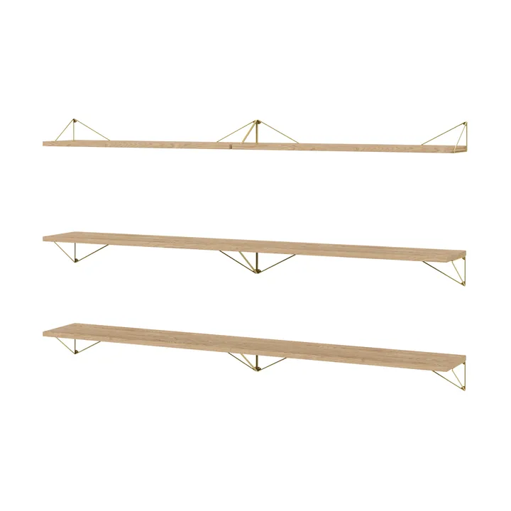 Sistema di scaffalature Pythagoras Bundle B rovere-ottone - Maze