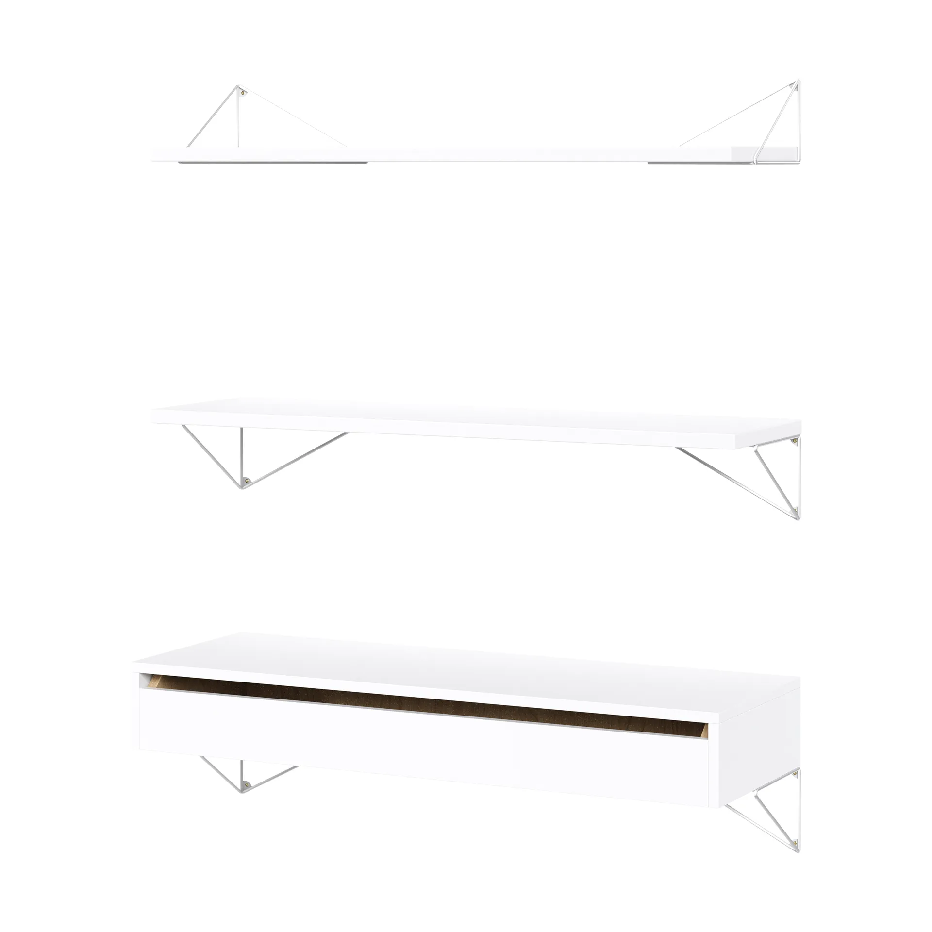 Sistema di scaffalature Pythagoras Bundle C bianco-bianco,  Maze