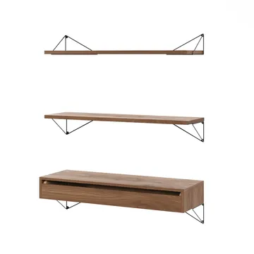 Sistema di scaffalature Pythagoras Bundle C noce-nero - Maze