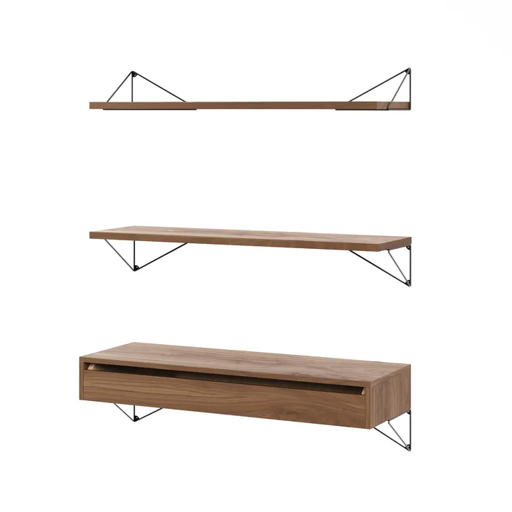 Sistema di scaffalature Pythagoras Bundle C noce-nero - Maze