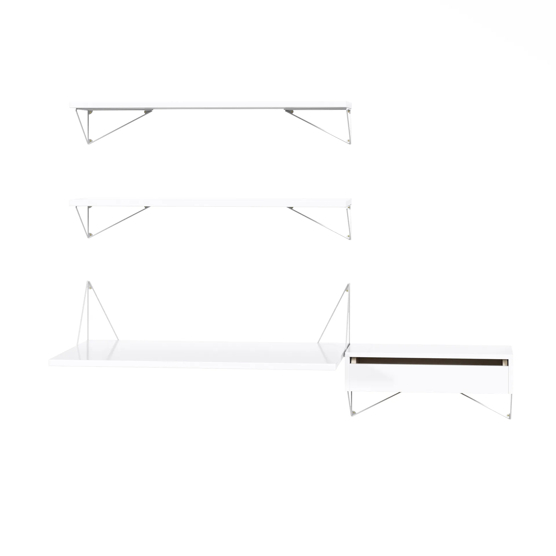 Sistema di scaffalature Pythagoras Bundle E bianco-bianco,  Maze