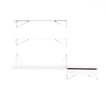 Sistema di scaffalature Pythagoras Bundle E bianco-bianco - Maze