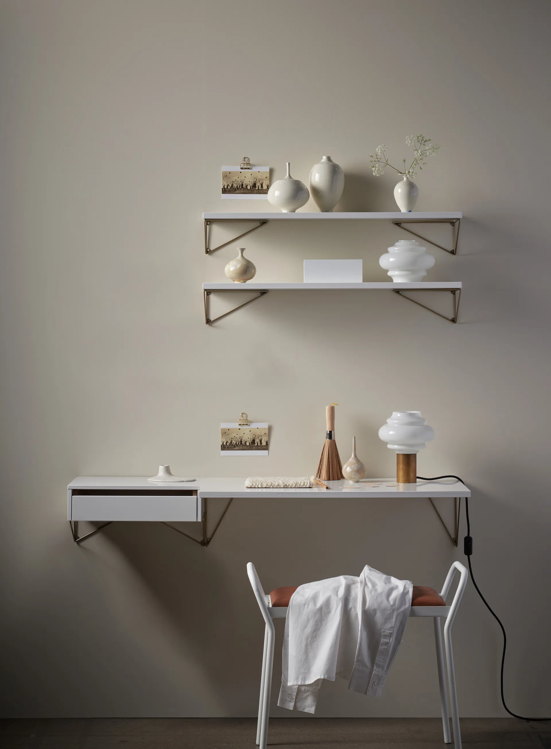 Sistema di scaffalature Pythagoras Bundle E bianco-bianco,  Maze