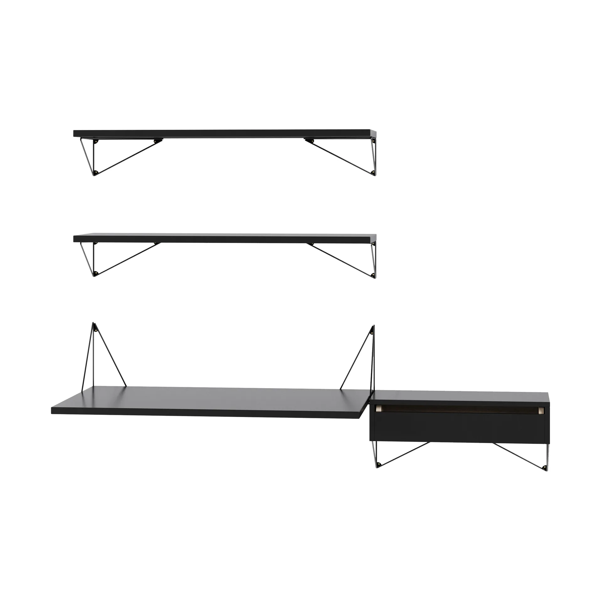Sistema di scaffalature Pythagoras Bundle E nero-nero,  Maze