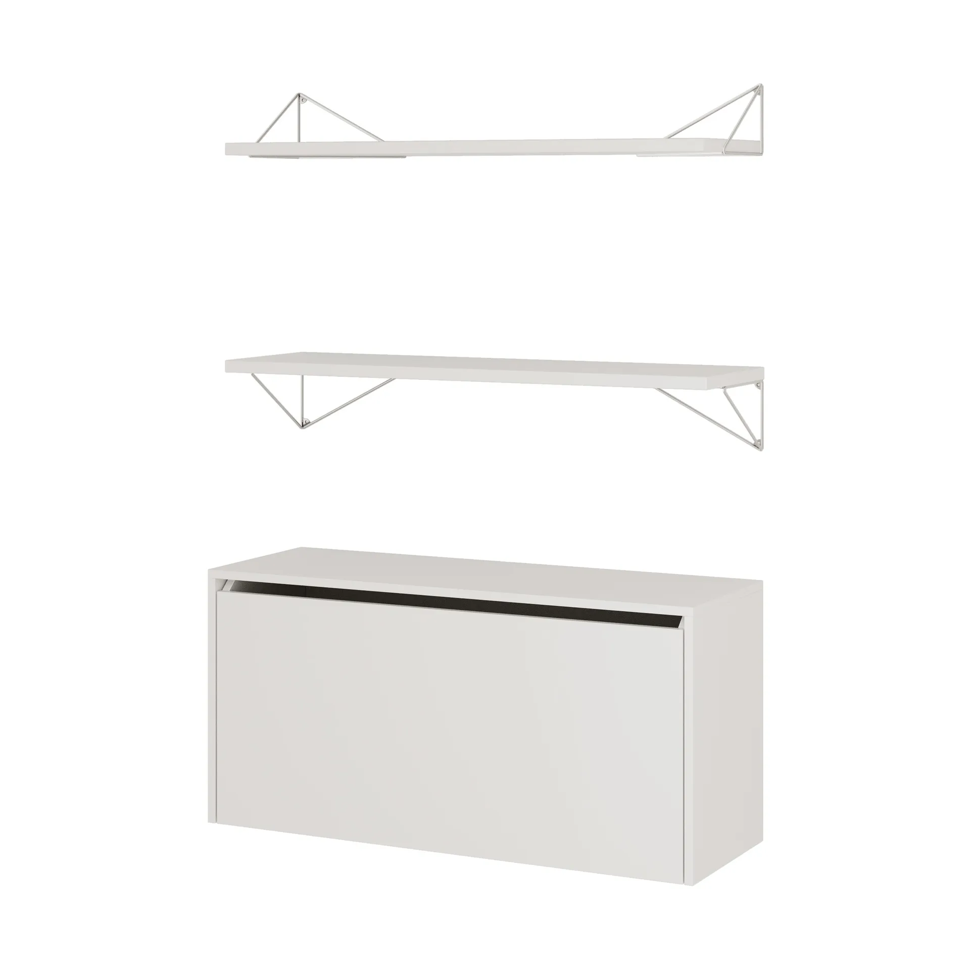 Sistema di scaffalature Pythagoras Bundle F bianco-bianco,  Maze