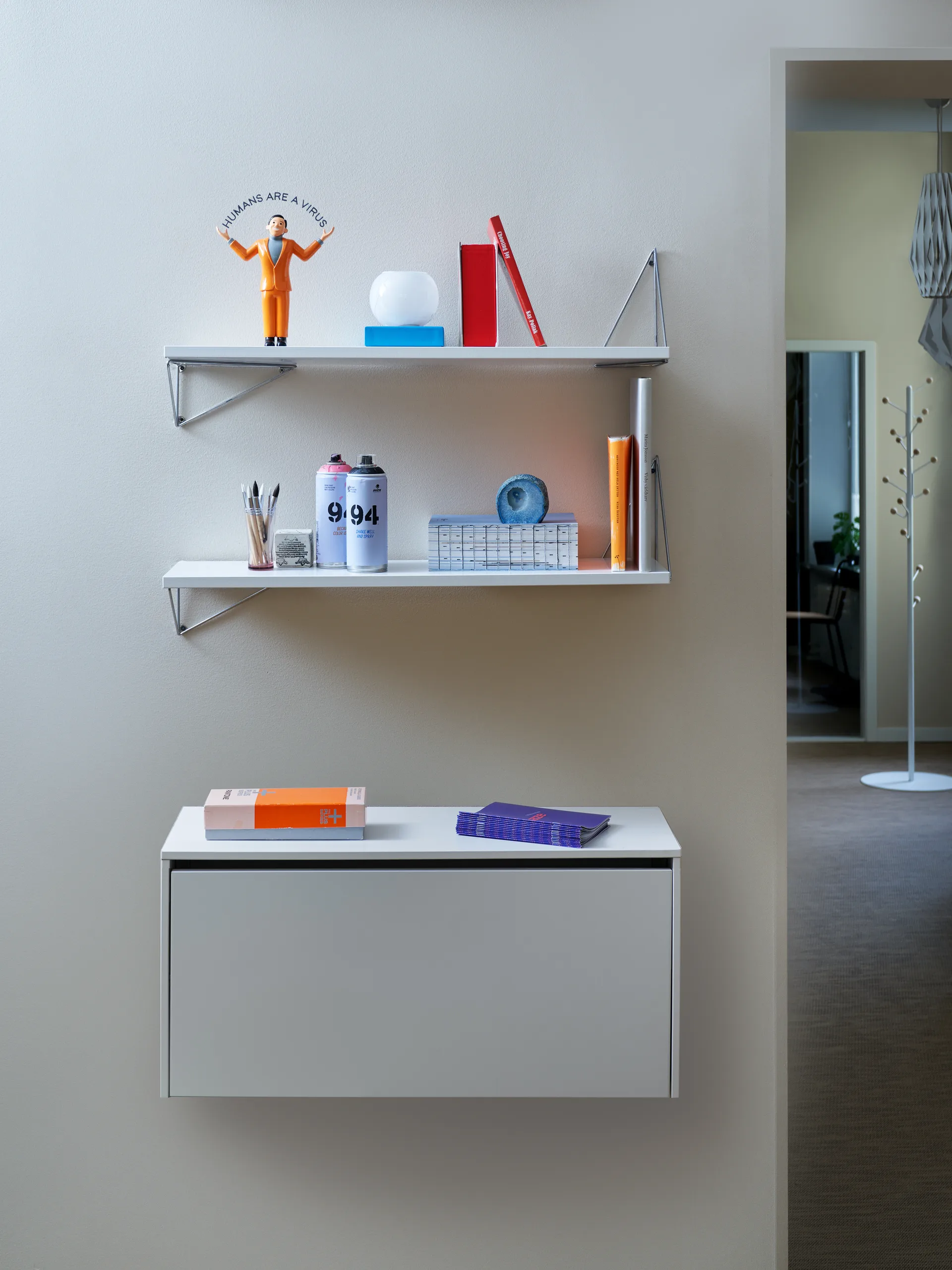 Sistema di scaffalature Pythagoras Bundle F bianco-bianco Maze