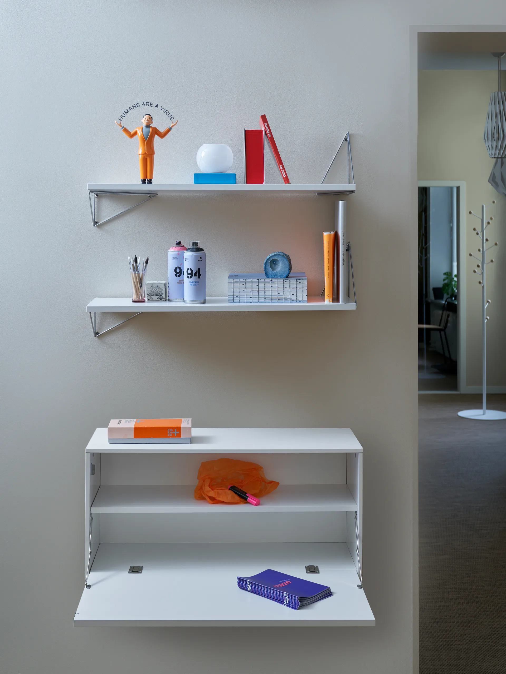 Sistema di scaffalature Pythagoras Bundle F bianco-bianco Maze